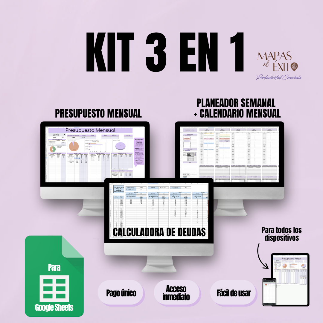 3 en 1 - Kit Completo Organización Personal