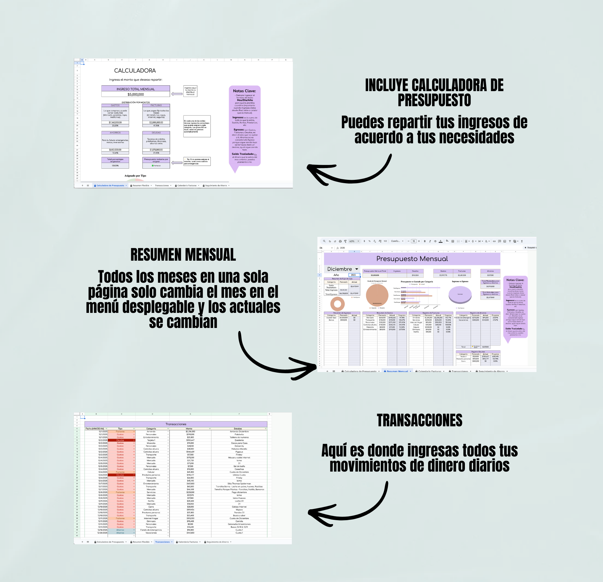 Presupuesto Fijo Mensual - Google Sheets
