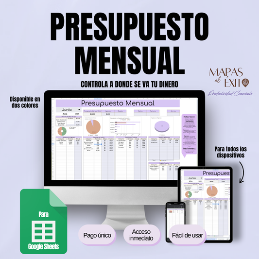 Presupuesto Mensual - Google Sheets