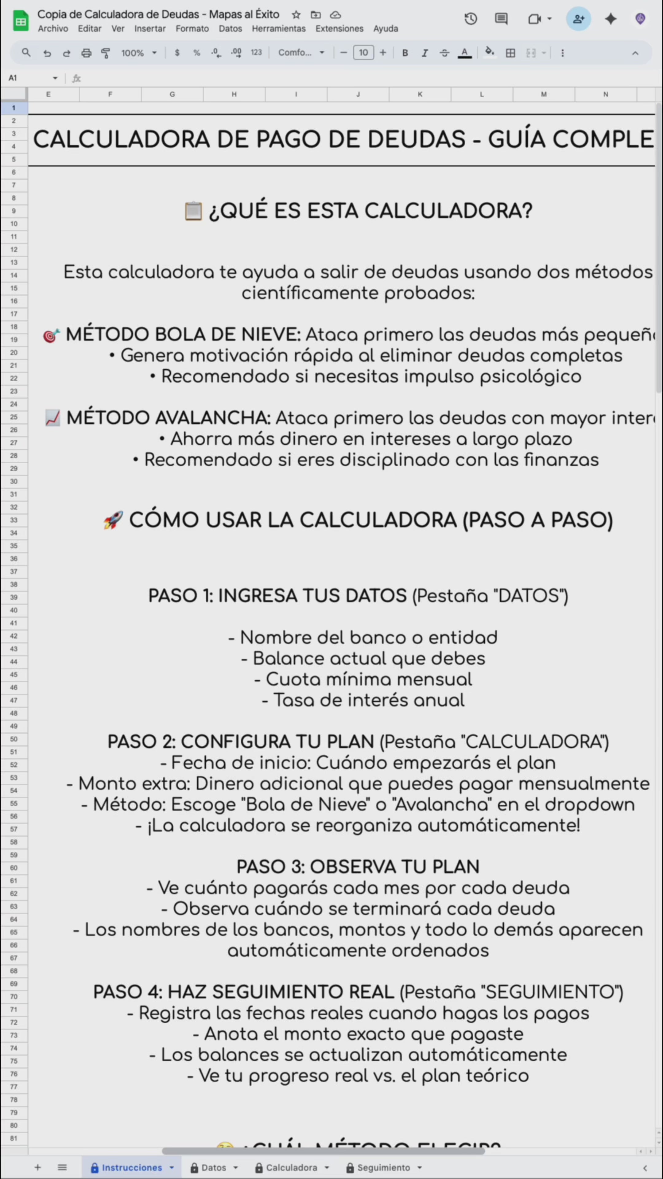 Calculadora de Deudas - Método Bola de Nieve & Avalancha | Seguimiento en Tiempo Real